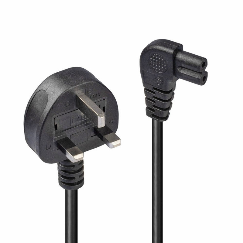 LINDY 30454 0.5m IEC C7 Right Angle Mains Extension Cable