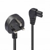 LINDY 30454 0.5m IEC C7 Right Angle Mains Extension Cable