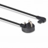 LINDY 30454 0.5m IEC C7 Right Angle Mains Extension Cable