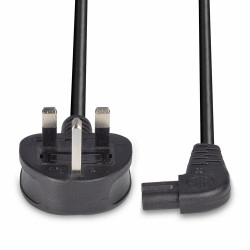 LINDY 30454 0.5m IEC C7 Right Angle Mains Extension Cable