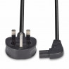 LINDY 30454 0.5m IEC C7 Right Angle Mains Extension Cable