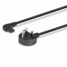 LINDY 30454 0.5m IEC C7 Right Angle Mains Extension Cable