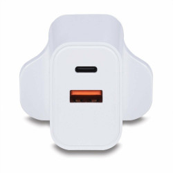 LINDY 73425 30W USB-A & USB-C Charger with Power Delivery 3.0 & PPS
