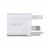 LINDY 73425 30W USB-A & USB-C Charger with Power Delivery 3.0 & PPS
