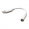 AKASA AK-CBCA27-10WH USB-C to 3.5mm Jack Adapter 10cm White