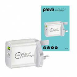 PREVO QC70 20W USB-C & USB-A Fast Charger