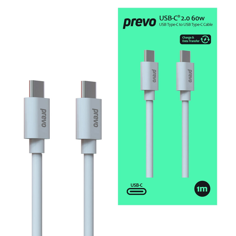 PREVO TC015 USB 2.0 60W C to C Cable