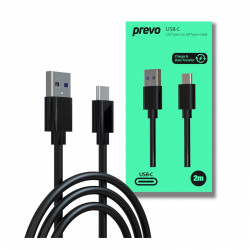 PREVO USBA-USBC-2M USB 2.0 A to C Cable, 2m
