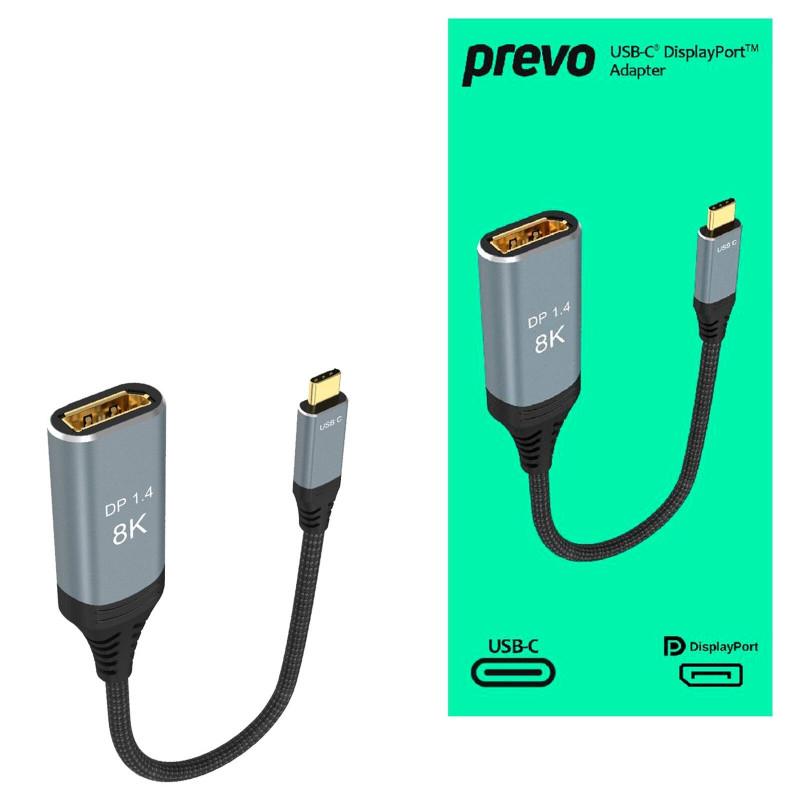 PREVO USBC-DP-ADA USB-C to DisplayPort Adapter