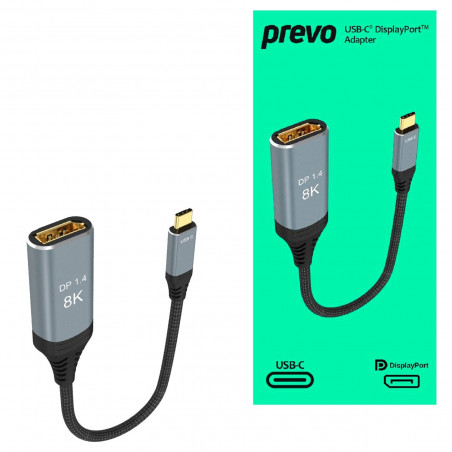 PREVO USBC-DP-ADA USB-C to DisplayPort Adapter