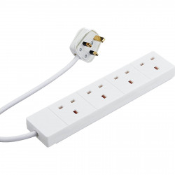 Serv ELEC4WAY2M 2m 4 Gang UK Mains Extension Lead
