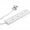 Serv ELEC4WAY2M 2m 4 Gang UK Mains Extension Lead