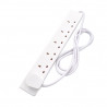 Serv ELEC6WAY2M 2m 6 Gang White Mains Extension Lead