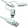 Serv NLMOB-913BDWT 1.2m 3-in-1 USB Charging Cable