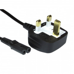 Serv RB-298HANKED UK Mains to Figure 8 C7 2m Black Power Cable