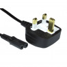 Serv RB-298HANKED UK Mains to Figure 8 C7 2m Black Power Cable