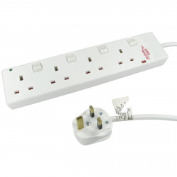 Serv RB-02-4GANGSWD 2m 4-Gang Surge Protected LED Indicator Switched Extension Lead