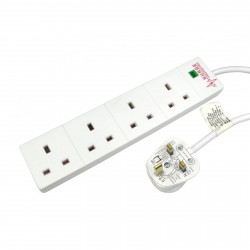 Serv RB-02M04SPD 2m 4 Gang Surge Protected LED Indicator Mains Extension