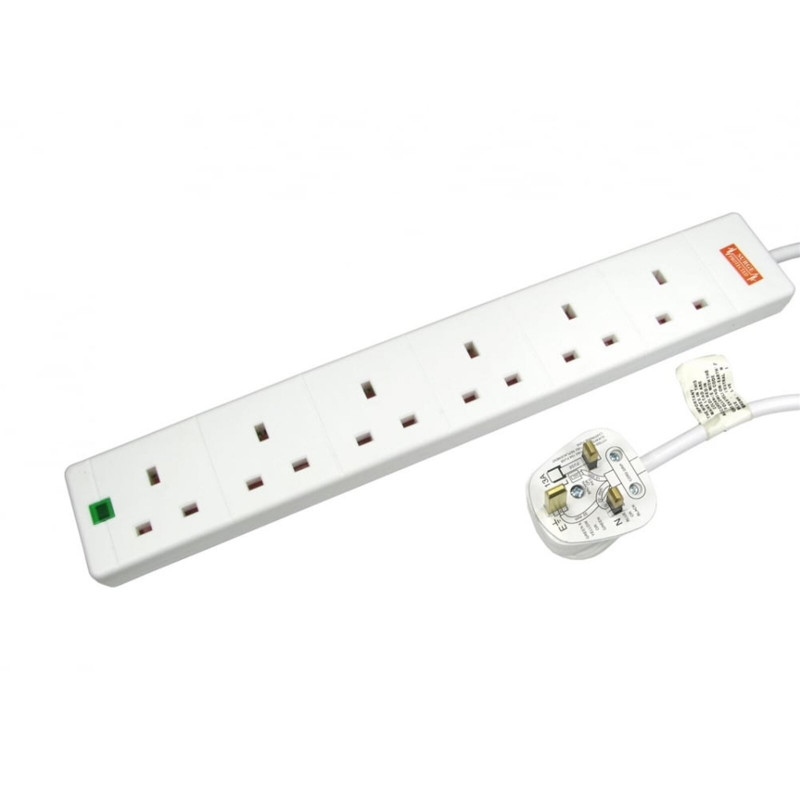 Serv RB-05M06SPD 5m 6 Gang Surge Protected LED Indicator Extension Lead