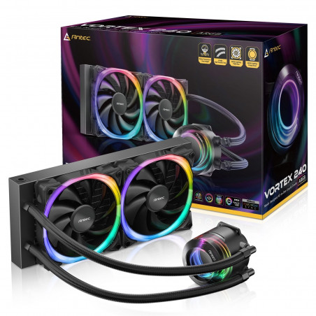 ANTEC Vortex 240 ARGB 240mm AiO Liquid CPU Cooler