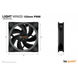 BEQUIET Light Wings 120mm PWM Addressable RGB Fan 3-Pack
