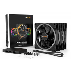 BEQUIET Light Wings 140mm PWM Addressable RGB Fan 3-Pack