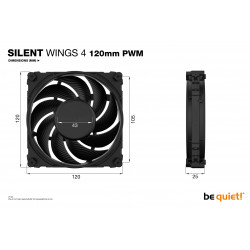 BEQUIET Silent Wings 4 120mm 1600RPM PWM Fan
