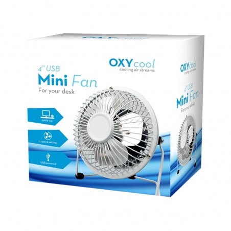 OXYCOOL SUM3548 4" USB Desk Fan