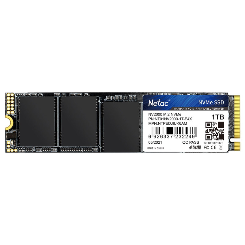 NETAC NV2000 1TB NVMe PCIe Gen3x4 M.2 2280 SSD NETAC NV2000 1TB NVMe PCIe Gen3x4 M.2 2280 SSD