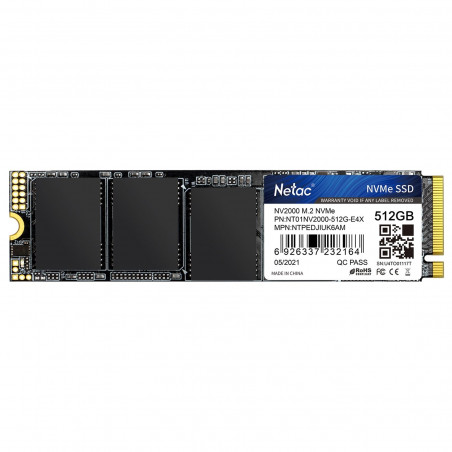 NETAC NV2000 512GB NVMe PCIe Gen3x4 M.2 2280 SSD