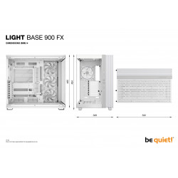 BEQUIET Light Base 900 FX White Full Tower E-ATX PC Case with 4x 140mm ARGB Fans