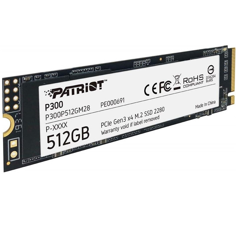 PATRIOT P300 512GB NVMe PCIe Gen3x4 M.2 2280 SSD