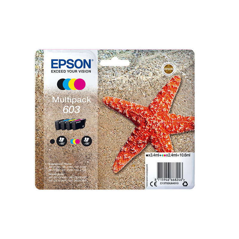 Epson C13T03U64010 CMYK Ink Cartridge Multipack