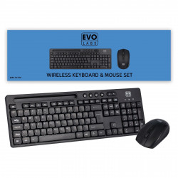 EVO LABS WM-757UK Wireless Keyboard and Mouse Combo with Stand