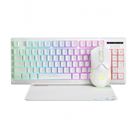 MARVO CM310 3-in-1 RGB Wired Gaming Keyboard, Mouse & Mat Bundle (UK Layout)