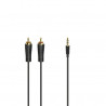 HAMA 00205260 3.5mm to 2x RCA Gold-plated Cable 1.5m