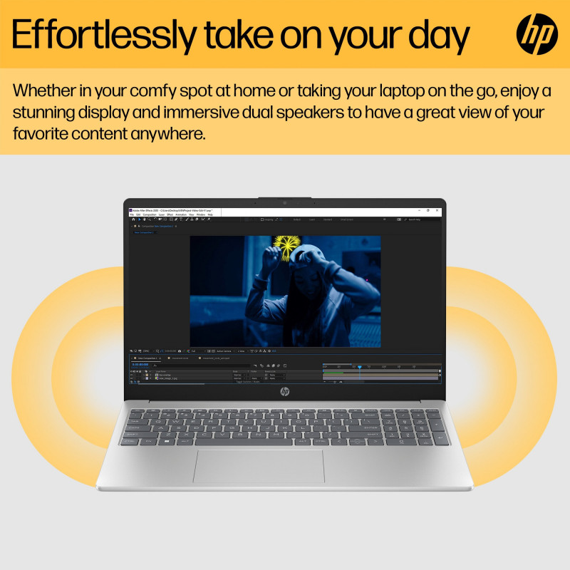 HP 15-fc0045na Laptop 15.6" FHD, Ryzen 3 7320U, 8GB DDR4, 256GB SSD