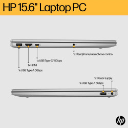 HP 15-fc0045na Laptop 15.6" FHD, Ryzen 3 7320U, 8GB DDR4, 256GB SSD
