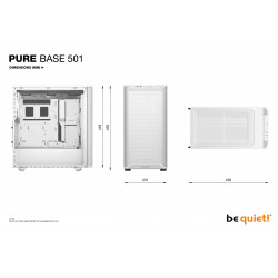 BEQUIET Pure Base 501 Airflow White ATX Mid-Tower PC Case