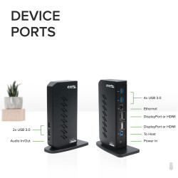 PLUGABLE UD-6950Z Dual Monitor 4K USB-C/USB-A Docking Station