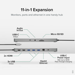 PLUGABLE USBC-11IN1E 11-in-1 USB-C Ethernet Docking Station