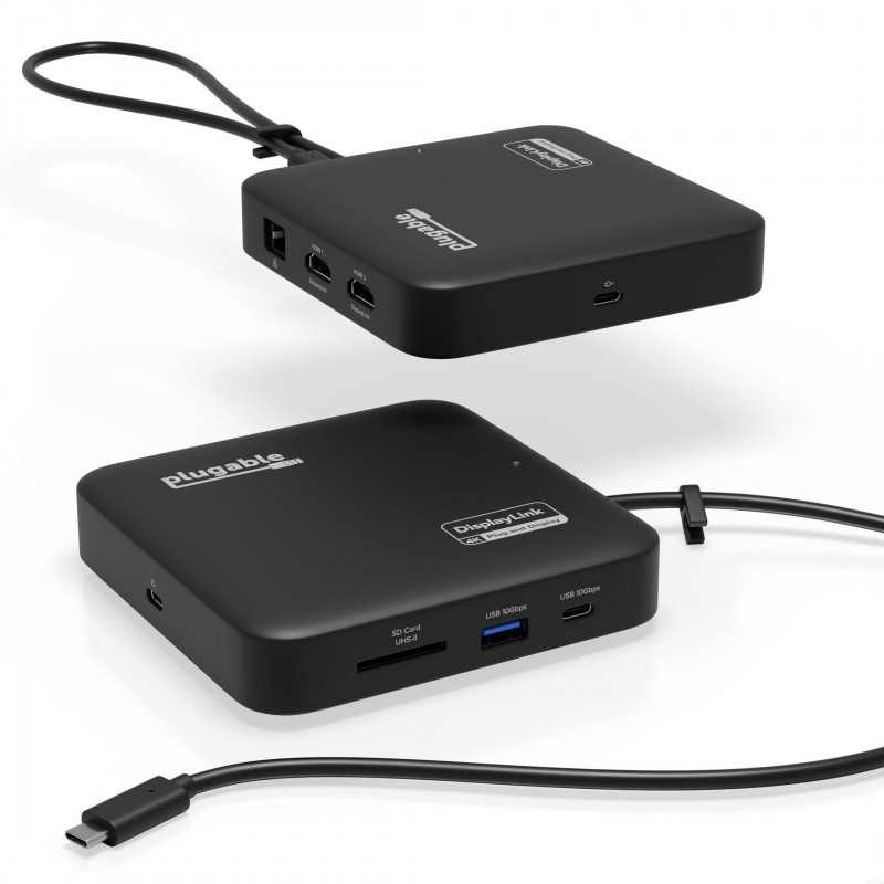PLUGABLE USBC-6950PDZ Dual HDMI 100W USB-C PD Docking Station
