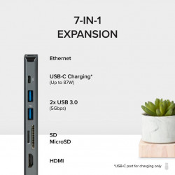 PLUGABLE USBC-7IN1E USB-C Ethernet Docking Station