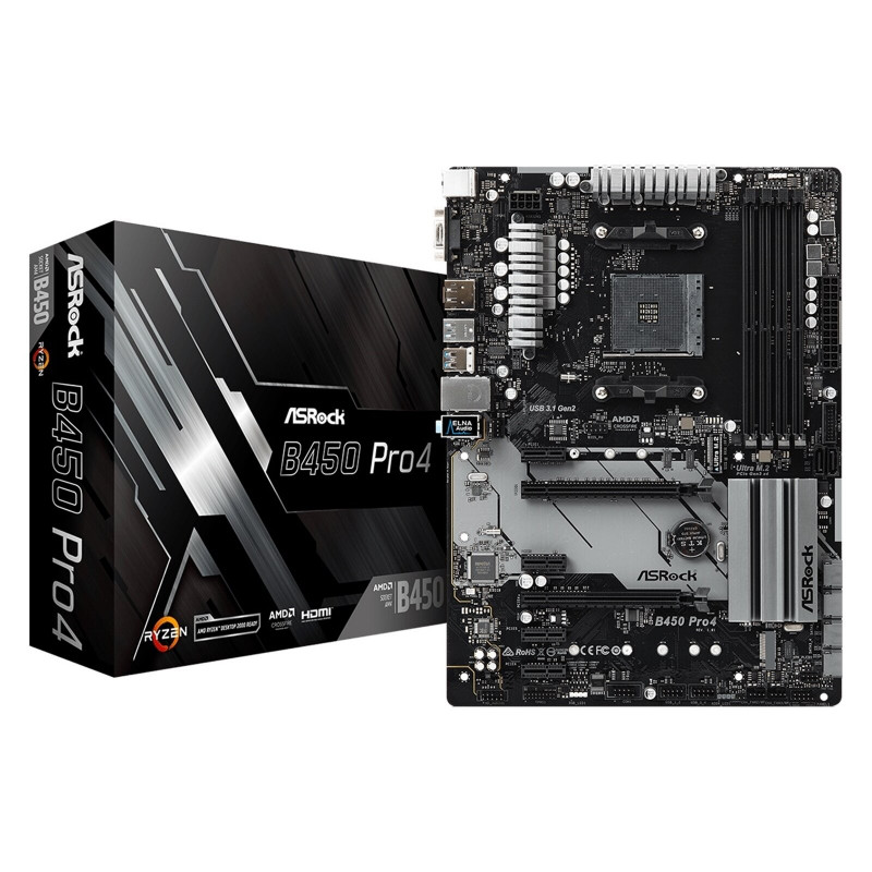 ASRock B450 PRO4 R2.0 AM4 Motherboard