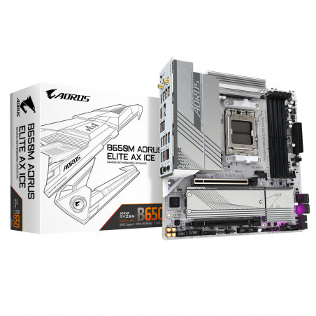 GIGABYTE B650M AORUS ELITE AX ICE Micro-ATX Motherboard