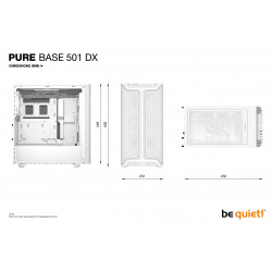 BEQUIET Pure Base 501 DX ARGB White ATX PC Case