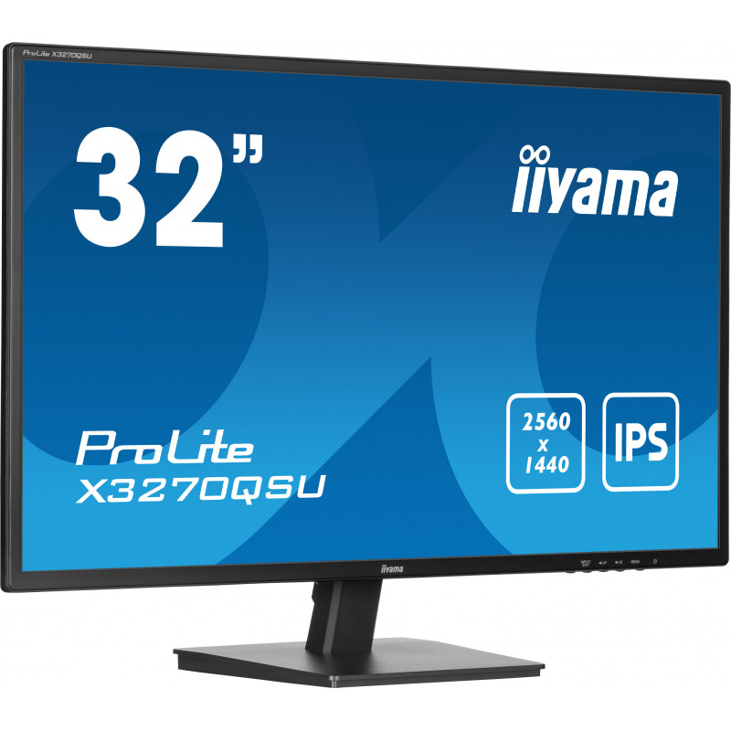 IIYAMA XB3270QSU-B1 32" IPS Monitor, WQHD, 100Hz, 3ms, FreeSync, USB Hub, Speakers
