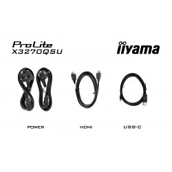 IIYAMA XB3270QSU-B1 32" IPS Monitor, WQHD, 100Hz, 3ms, FreeSync, USB Hub, Speakers