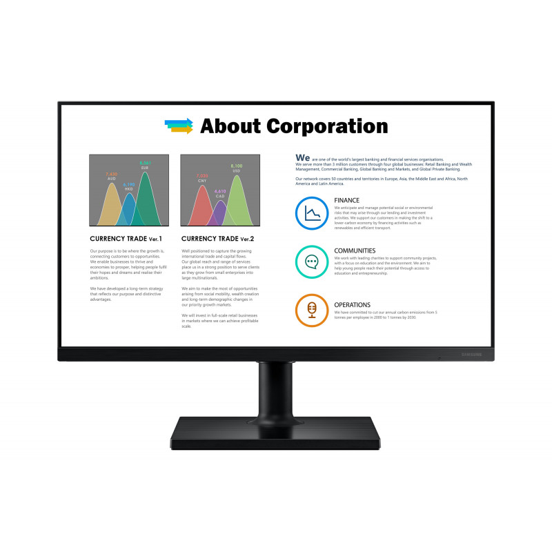 SAMSUNG LF22T450FQR 22" Full HD IPS Monitor
