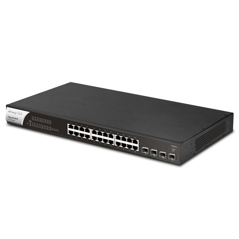 DrayTek VSP1281X-K 24-Port Gigabit PoE Smart Managed Switch with 4x 10GbE SFP Ports